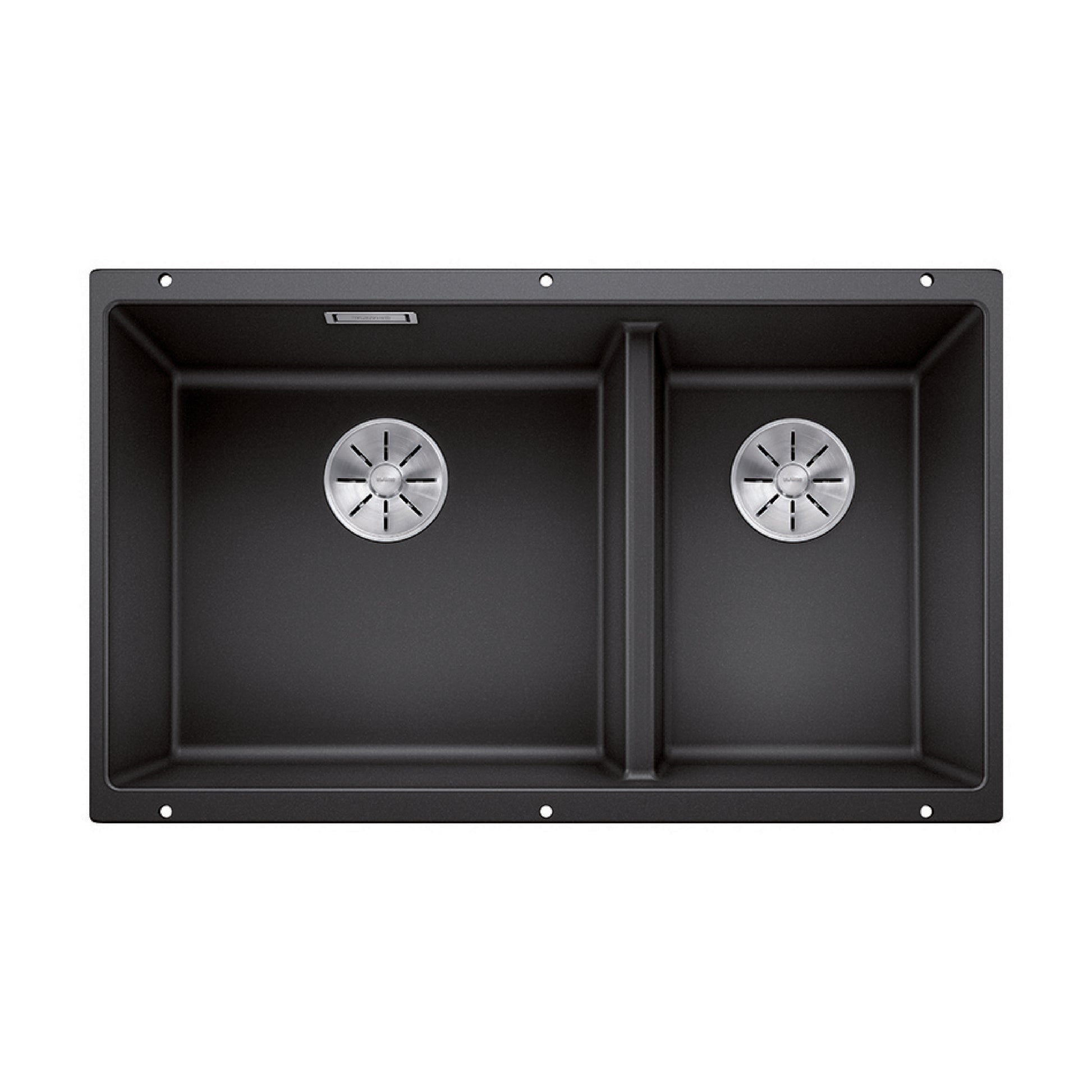 BLANCO SUBLINE 430/270-U UXI køkkenvask 75,5x46 SILGRANIT® sort