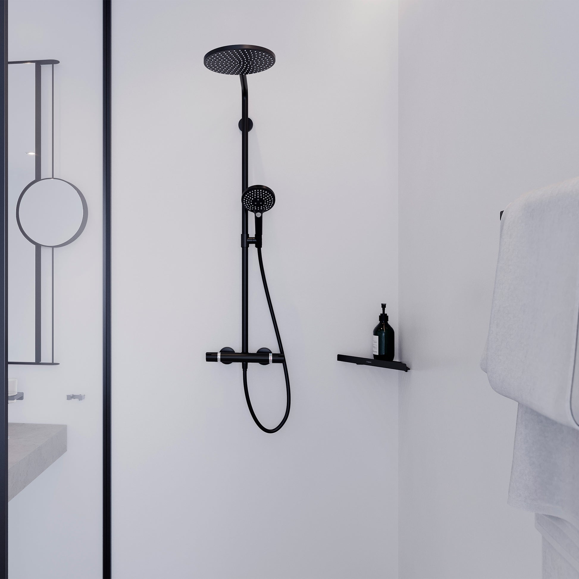 Hansgrohe AddStoris hjørnehylde 305mm, mat sort