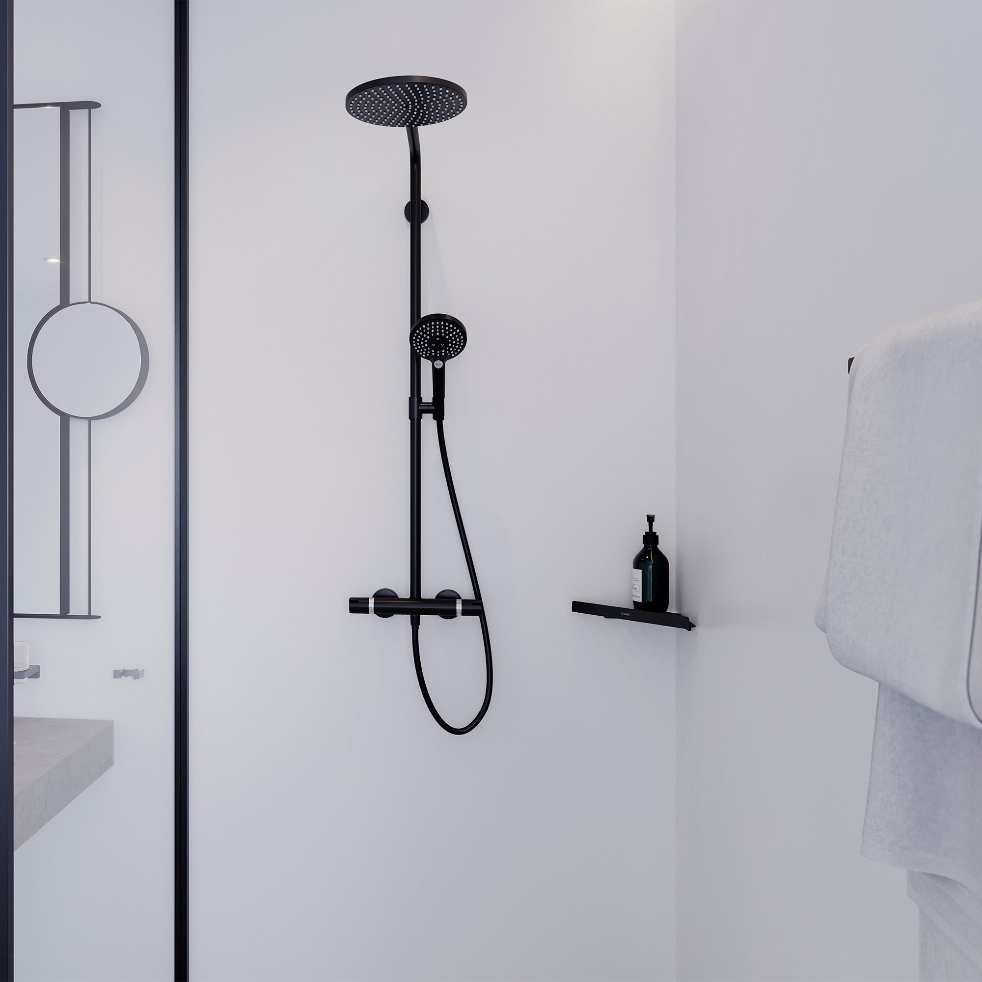 Hansgrohe AddStoris hjørnehylde 305mm, mat sort