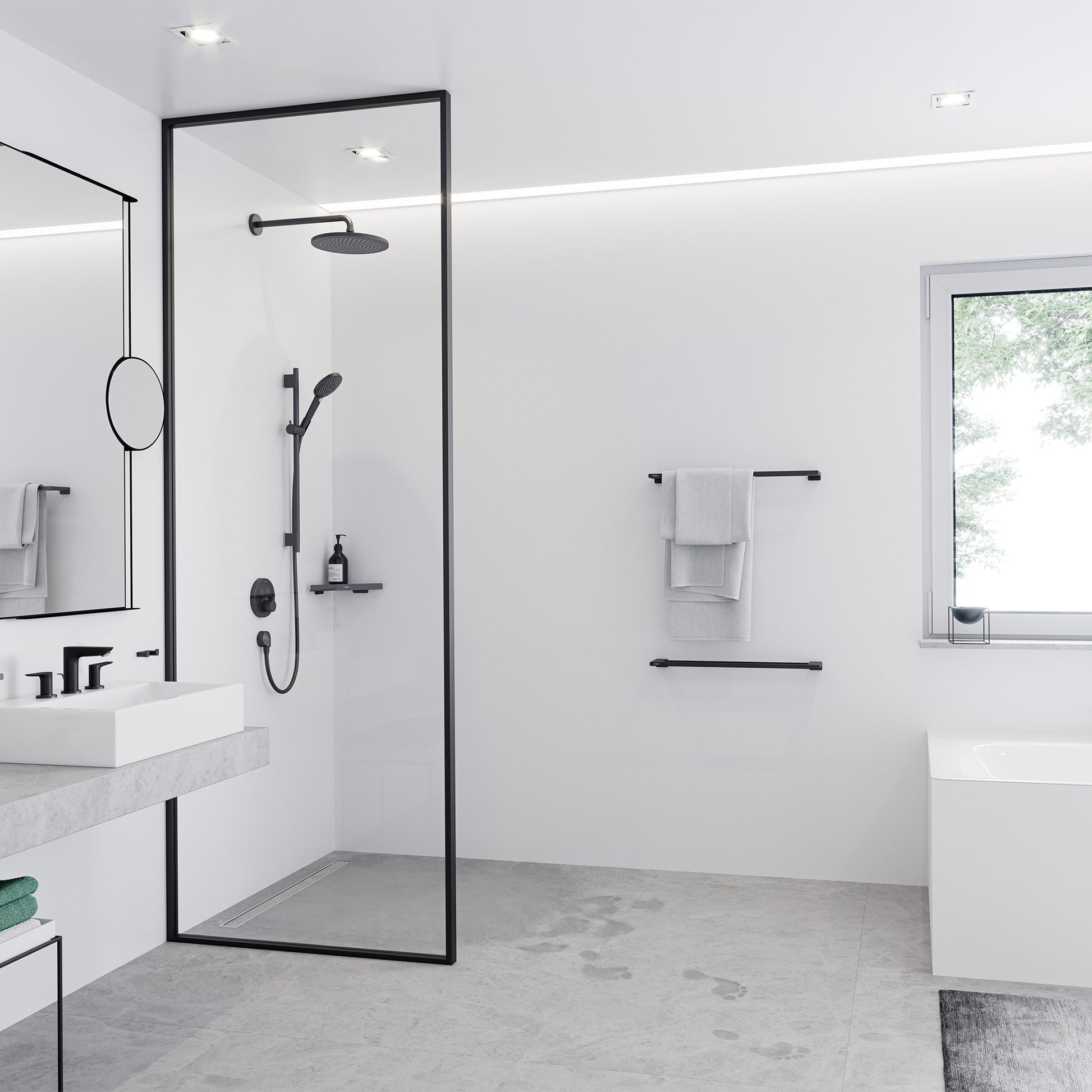 Hansgrohe AddStoris hjørnehylde 305mm, mat sort