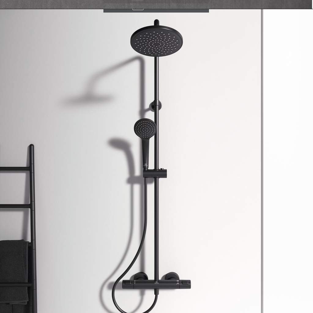 Ideal Standard Idealrain T25 Brusesystem Ø100/Ø200, sort