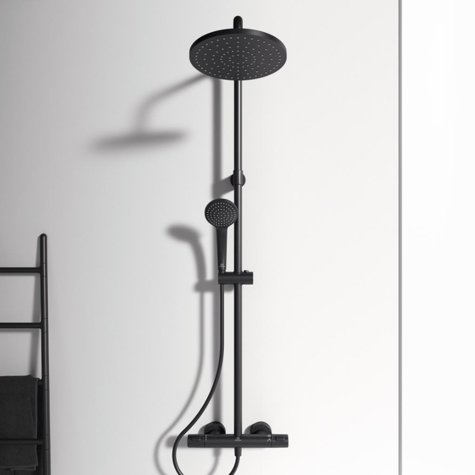 Ideal Standard Idealrain T25 sort Flex Brusesystem Ø100/Ø200