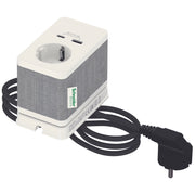 BORD STIKK. ENKELT M/USB A/C HVID