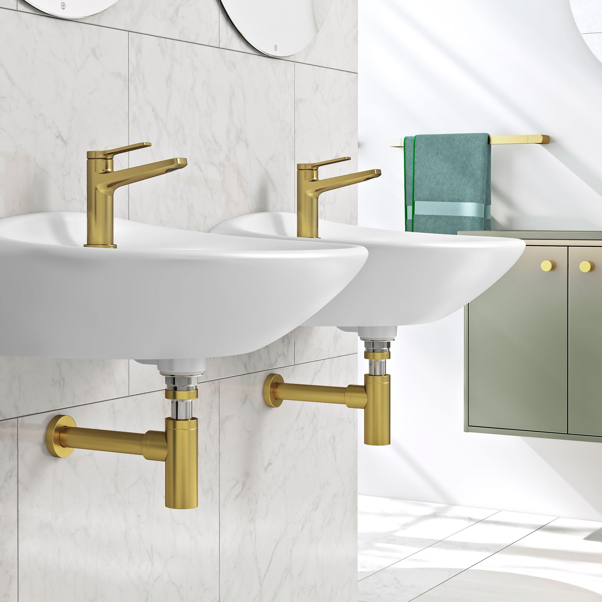 Gustavsberg Epic håndvaskarmatur børstet messing