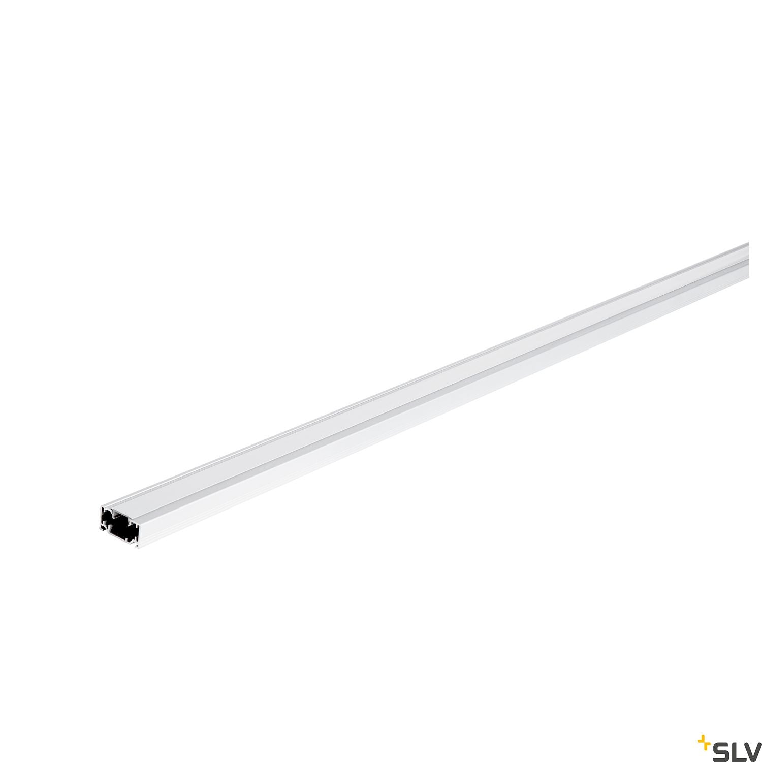 Strømskinne 1F 230V, 2M, mat-hvid, påbygning