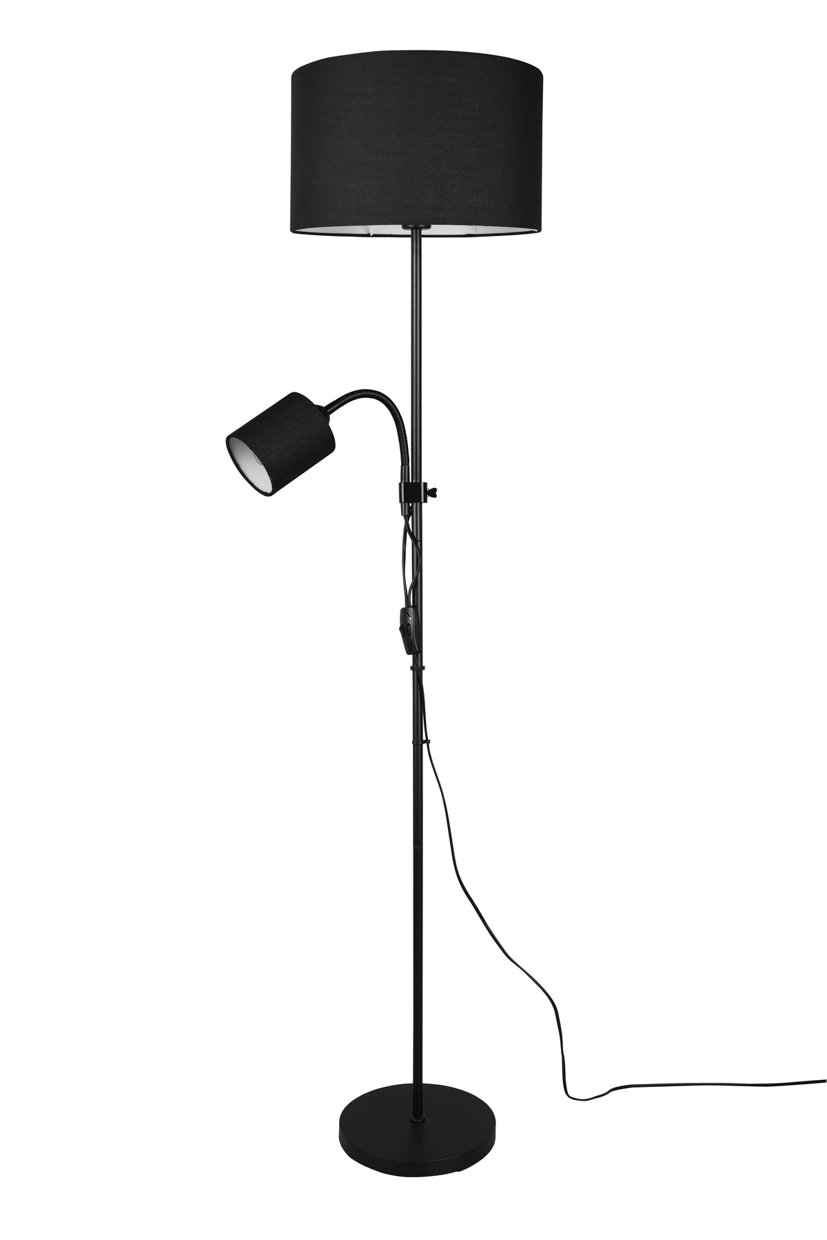 Owen Gulvlampe E27+E14 sort
