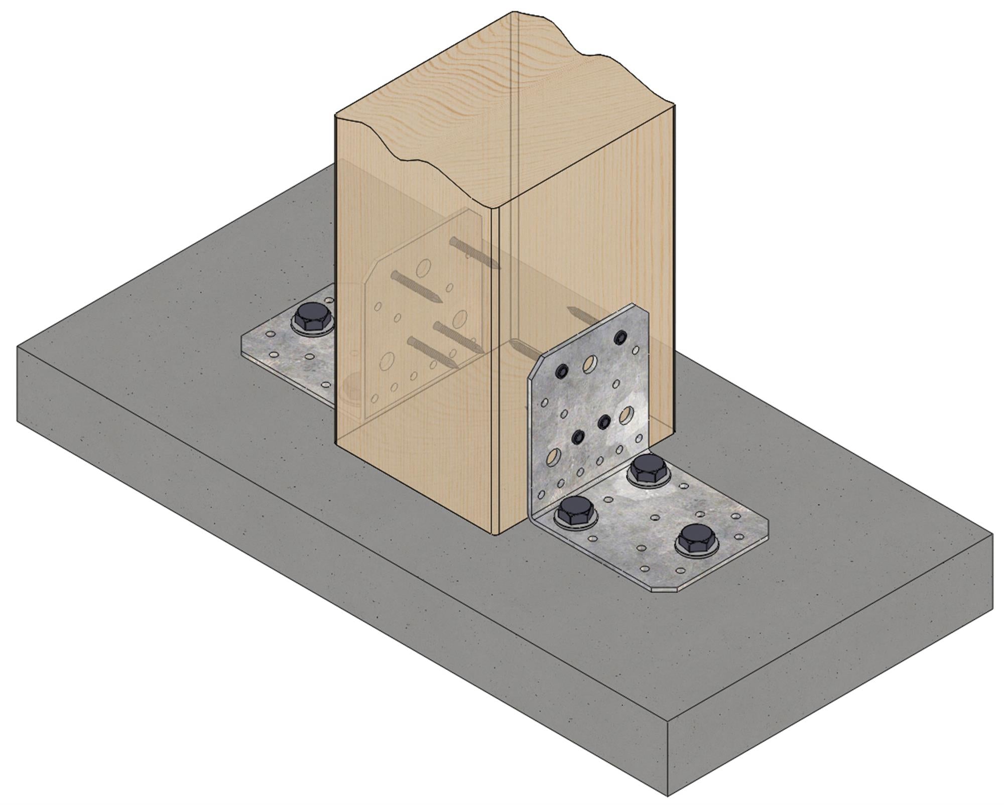 Vinkelbeslag V3, 105 x 105 x 90 x 3,0 mm, FZB, 35 stk.