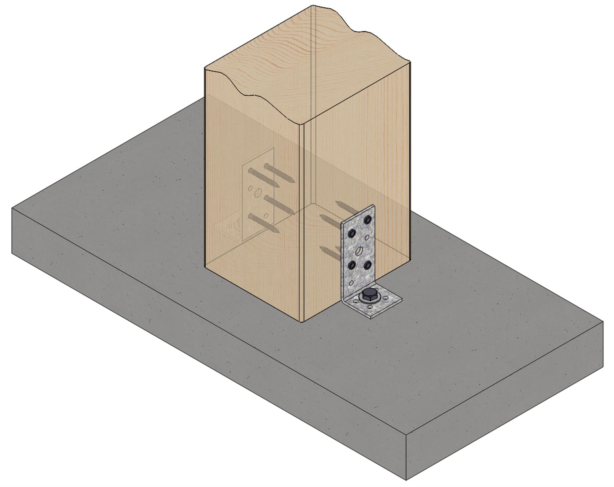 Vinkelbeslag V20, 89 x 36 x 40 x 2,5 mm, FZB, 100 stk.