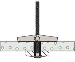 Hulrumsdybel m/fjederkip 14 x 105 mm, 25 stk.