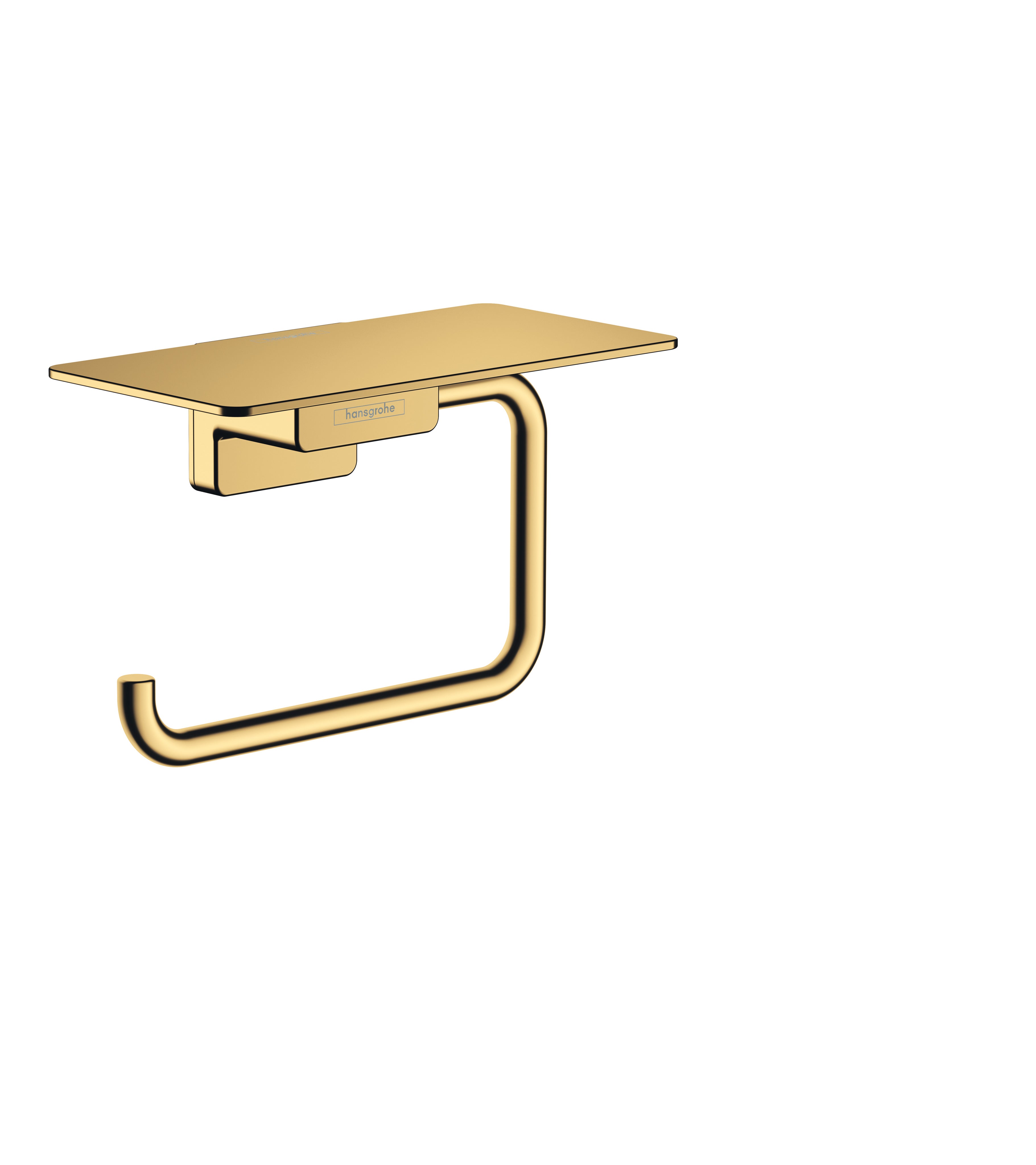 Hansgrohe AddStoris toiletpapirholder m/hylde, poleret guld-optik