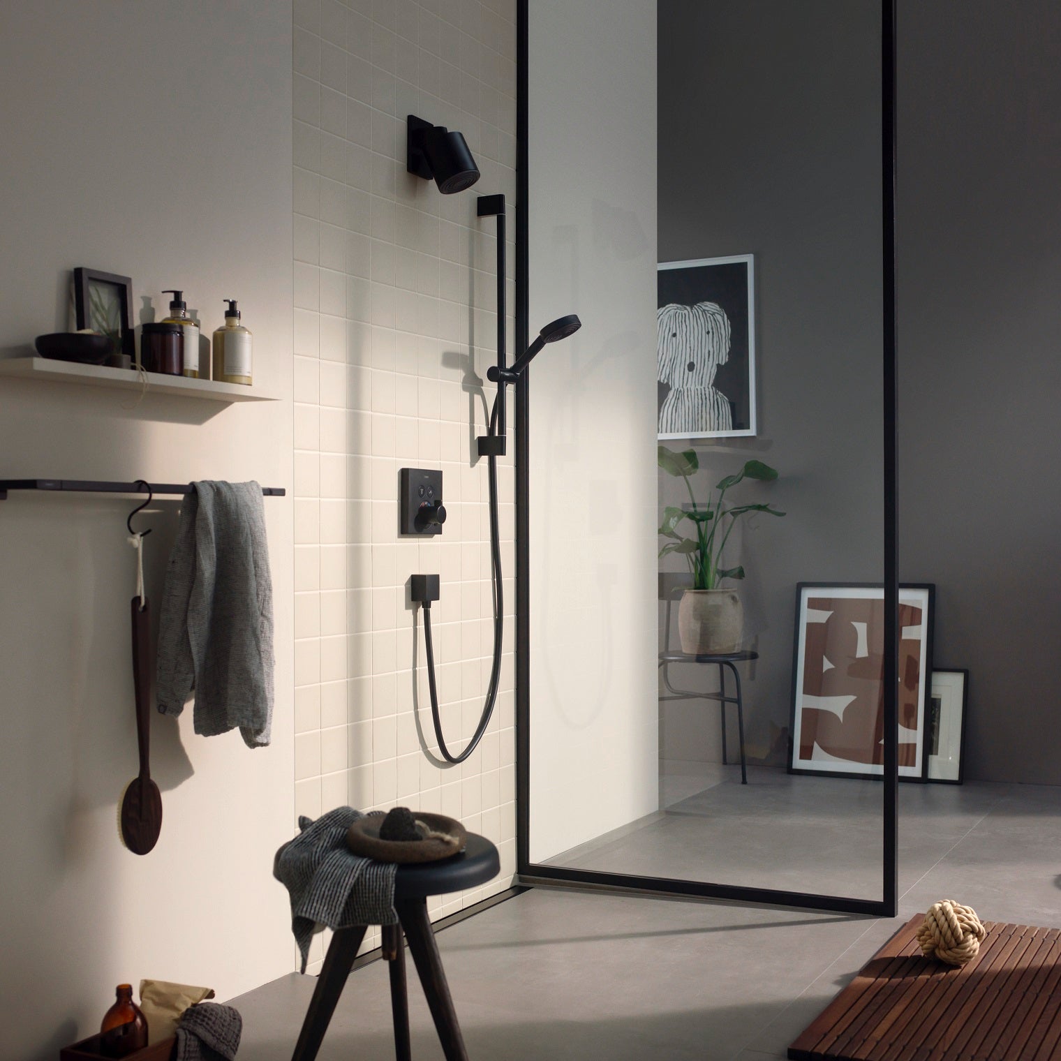 Hansgrohe Pulsify Select S brusersæt 105 3jet, mat sort