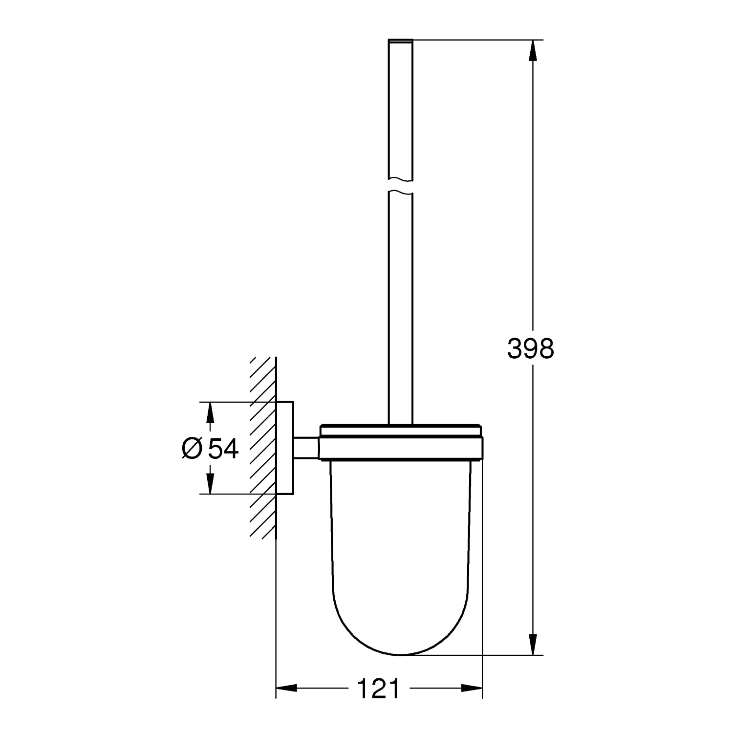 Grohe Essentials Toiletbørste + holder, Børstet Warm Sunset