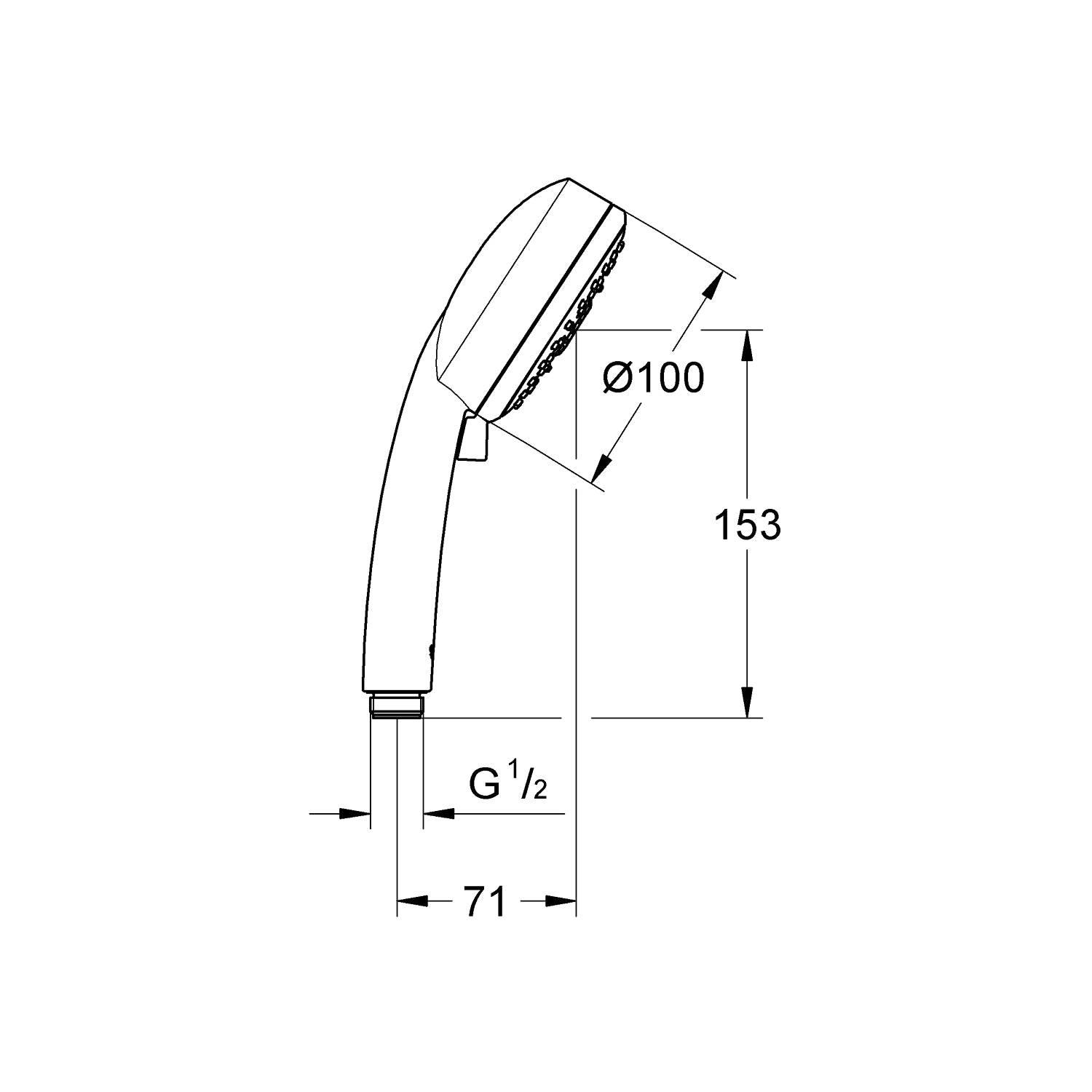 Grohe Tempesta Cosmopolitan 100 IV håndbruser, 4 sprays, Chrome, 9,5L/min