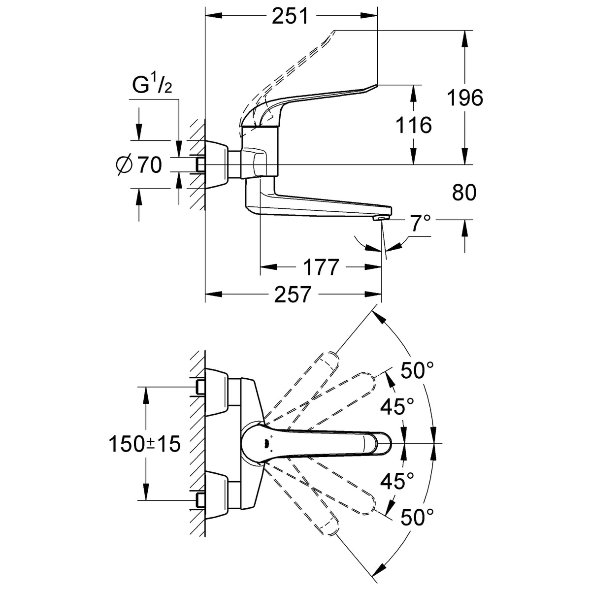 Grohe Euroeco spec etgr håndvask udv svingbar tud