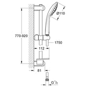 Grohe Euphoria 110 MassageBrusestangsæt 3 sprays