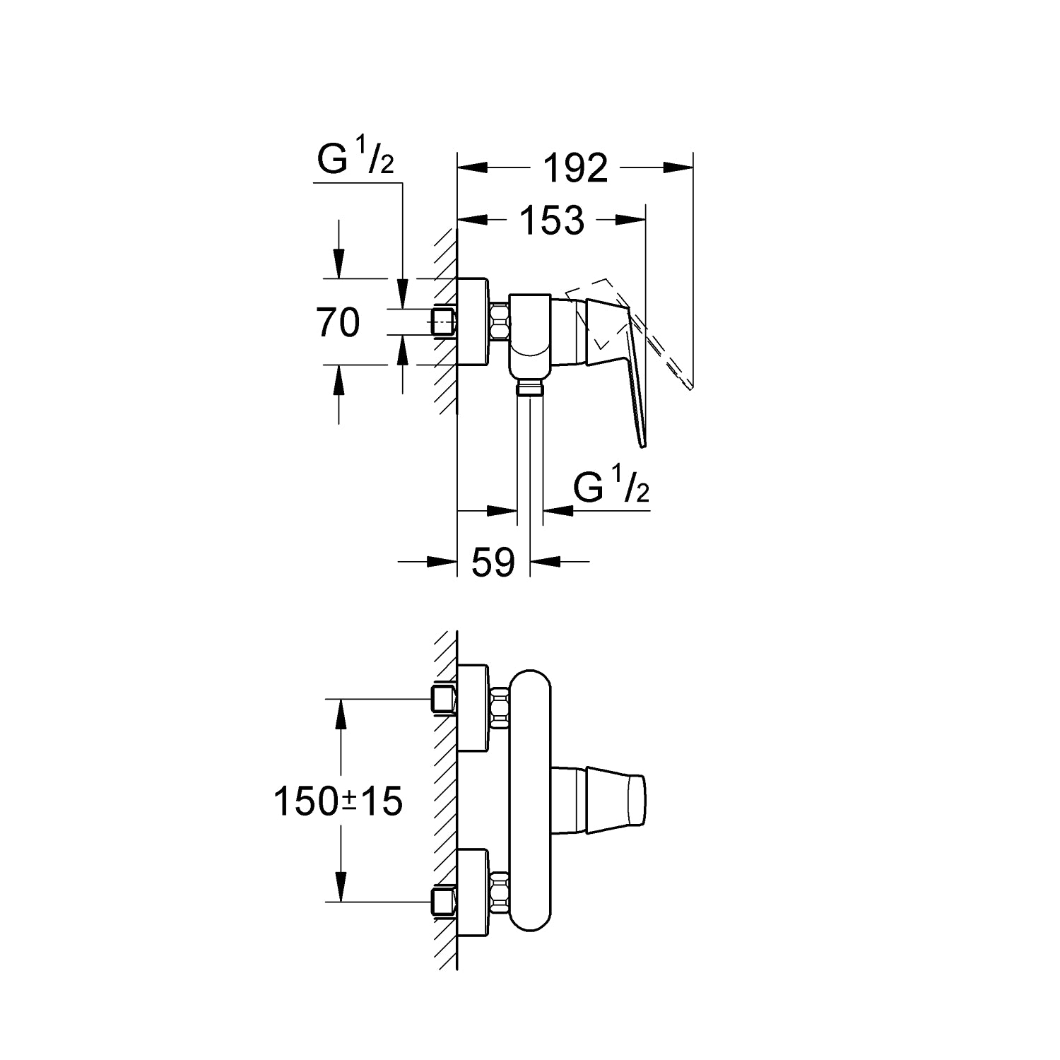 Grohe Eurosmart Cosmopolitan 1-Greb bruser udv