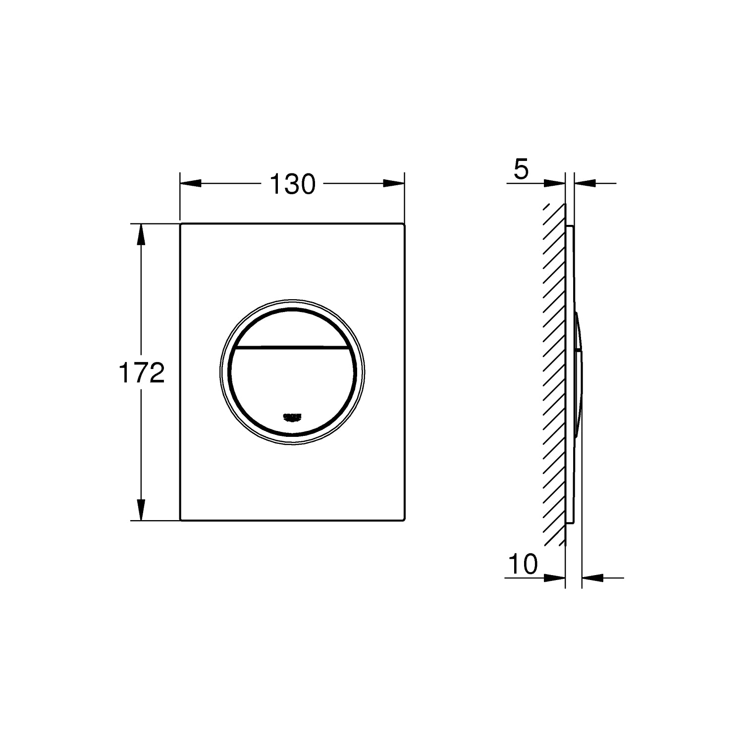 Grohe Nova Cosmopolitan Trykplade, S-Size