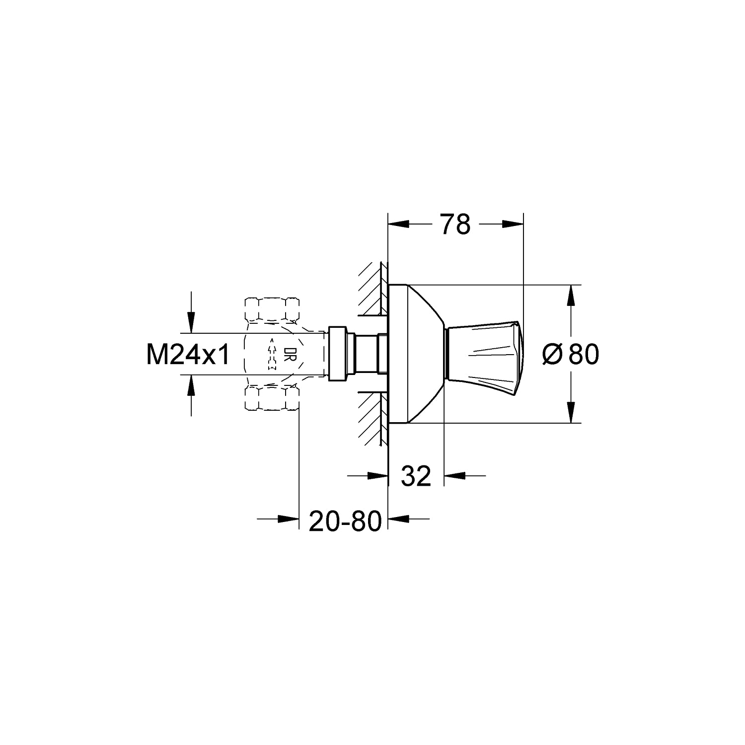 Grohe Costa L ventiloverdel t/indbygning