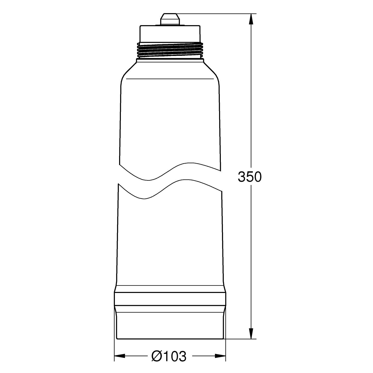 Grohe filter med 2600l kapacitet t/Grohe Red & Blue armaturer