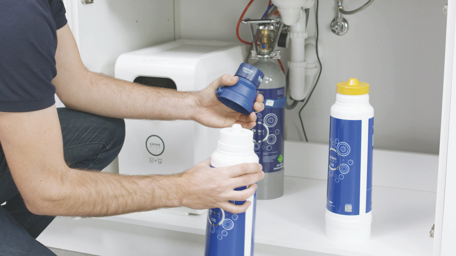 Grohe filter med 2600l kapacitet t/Grohe Red & Blue armaturer