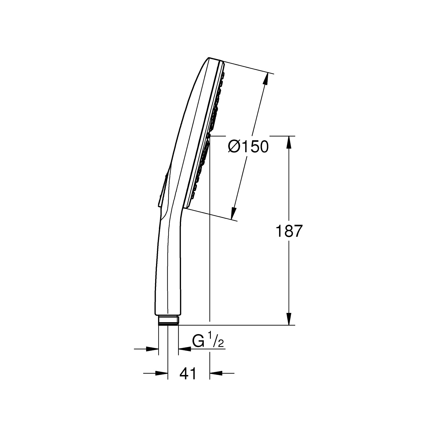 Rainshower SmartActive 150, Håndbruser 3 sprays