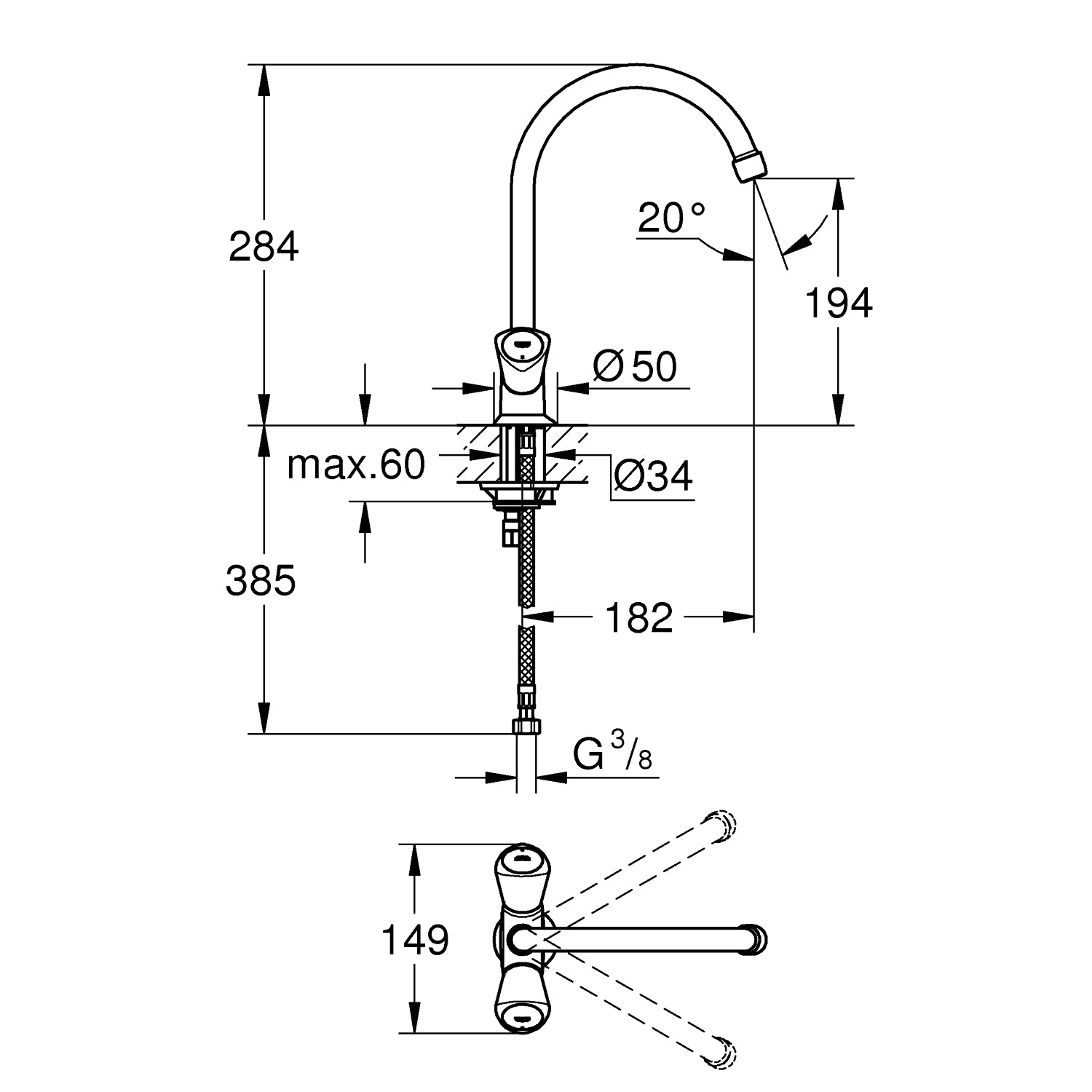 Grohe Costa Køkkenarmatur