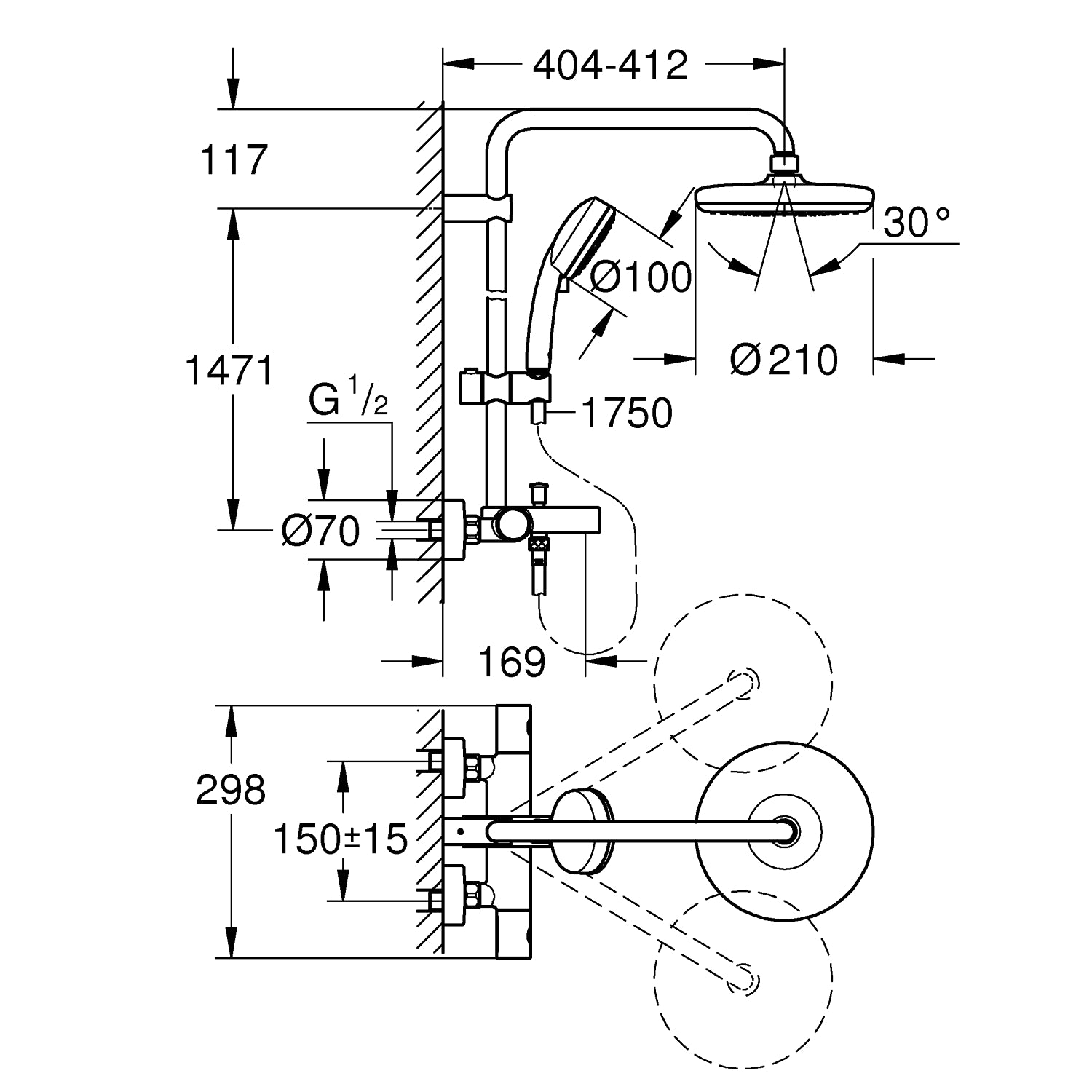 Tempesta Cosmopolitan System 210 BruseSystem med termostat