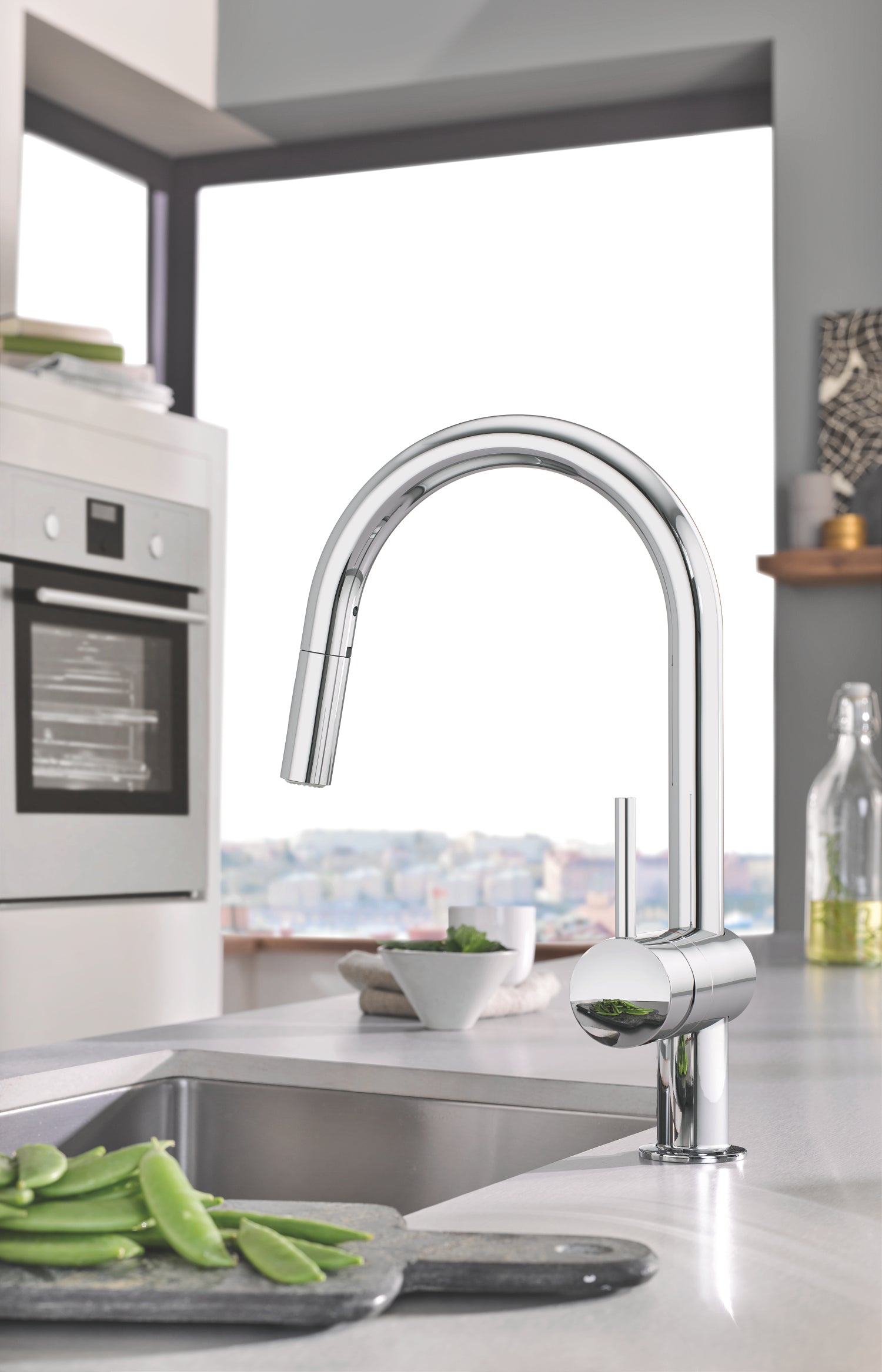 Grohe Minta, etgrebs-køkkenbatteri, C-tud
