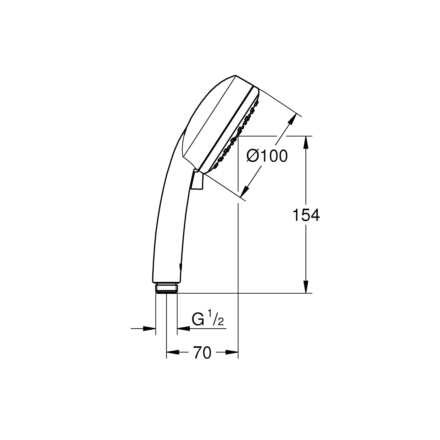 Grohe Tempesta Cosmopolitan 100 II håndbruser, 2 sprays, Chrome, 6,0L/min
