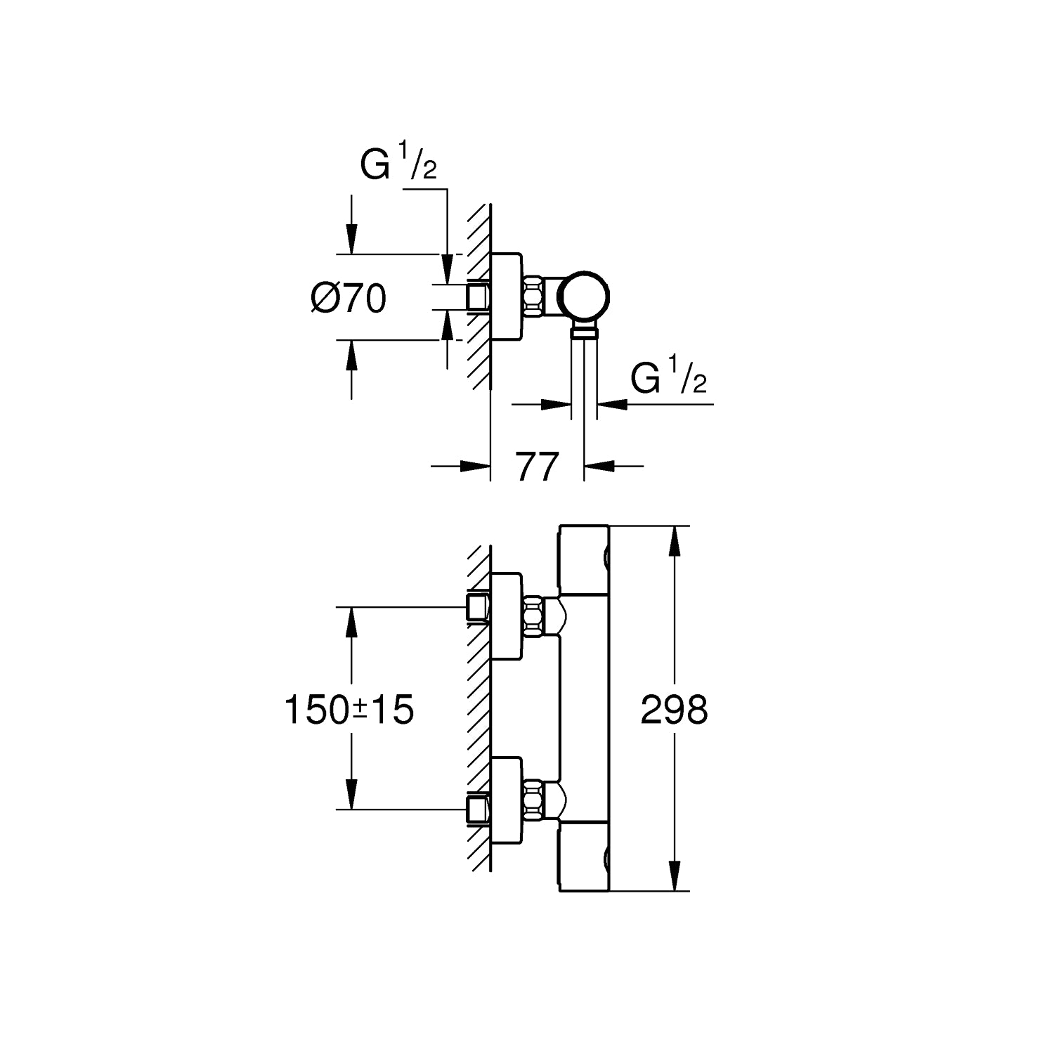 GROHE Grohtherm 800 Termostat til brus
