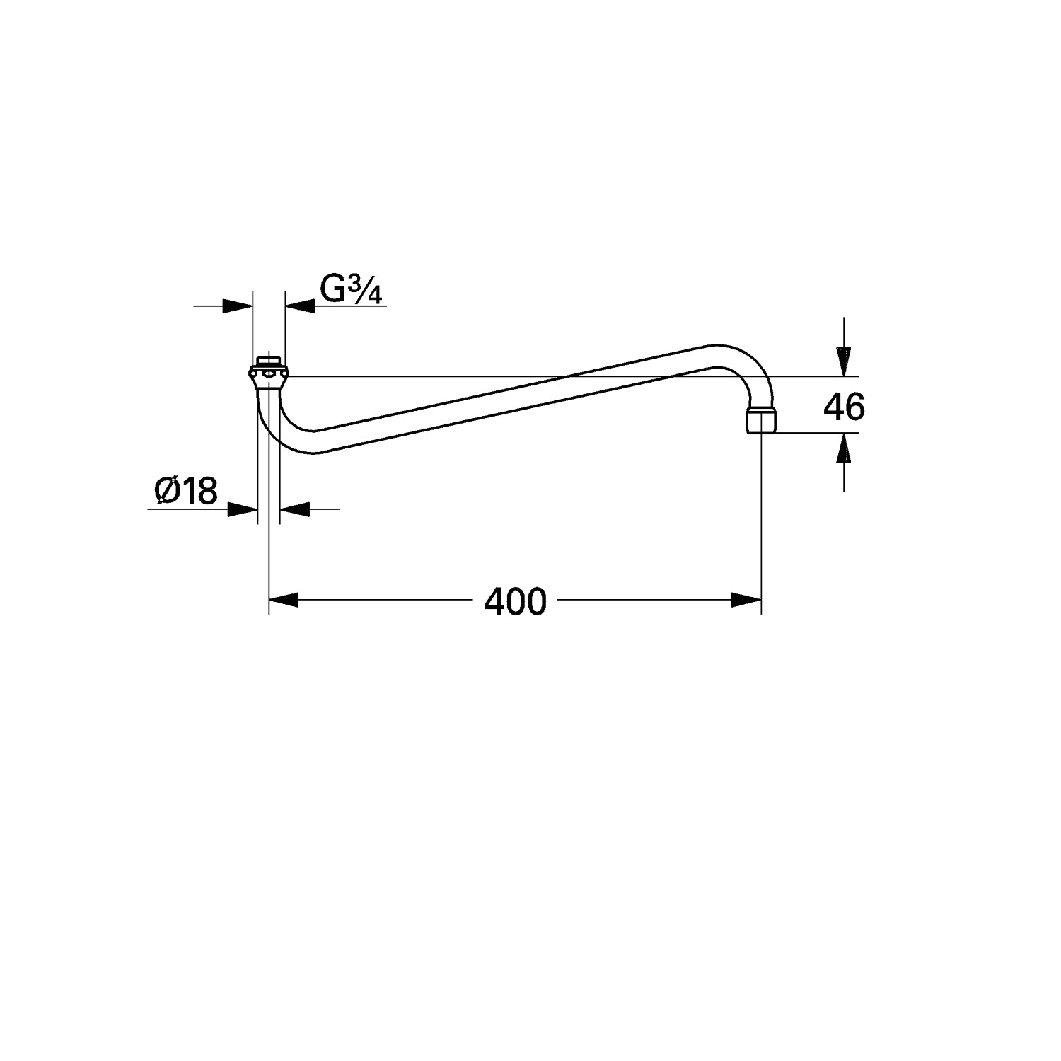 Grohe lejerbo 400 mm tud