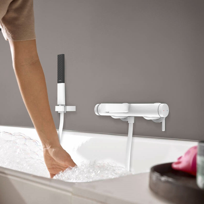 hansgrohe Finoris kar-/brusearmatur 194mm tud/cc 150mm 2 hul mat hvid