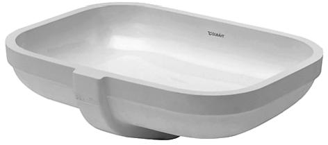 Happy d.2 vask til underlimning 48 cm uden hanehul med overløb