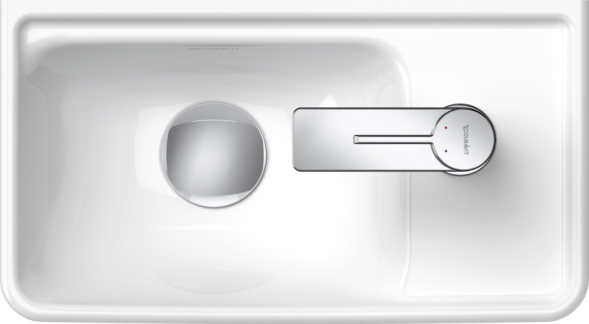 Duravit D-Neo håndvask 400x220mm hanehul i højre side u/ overløb