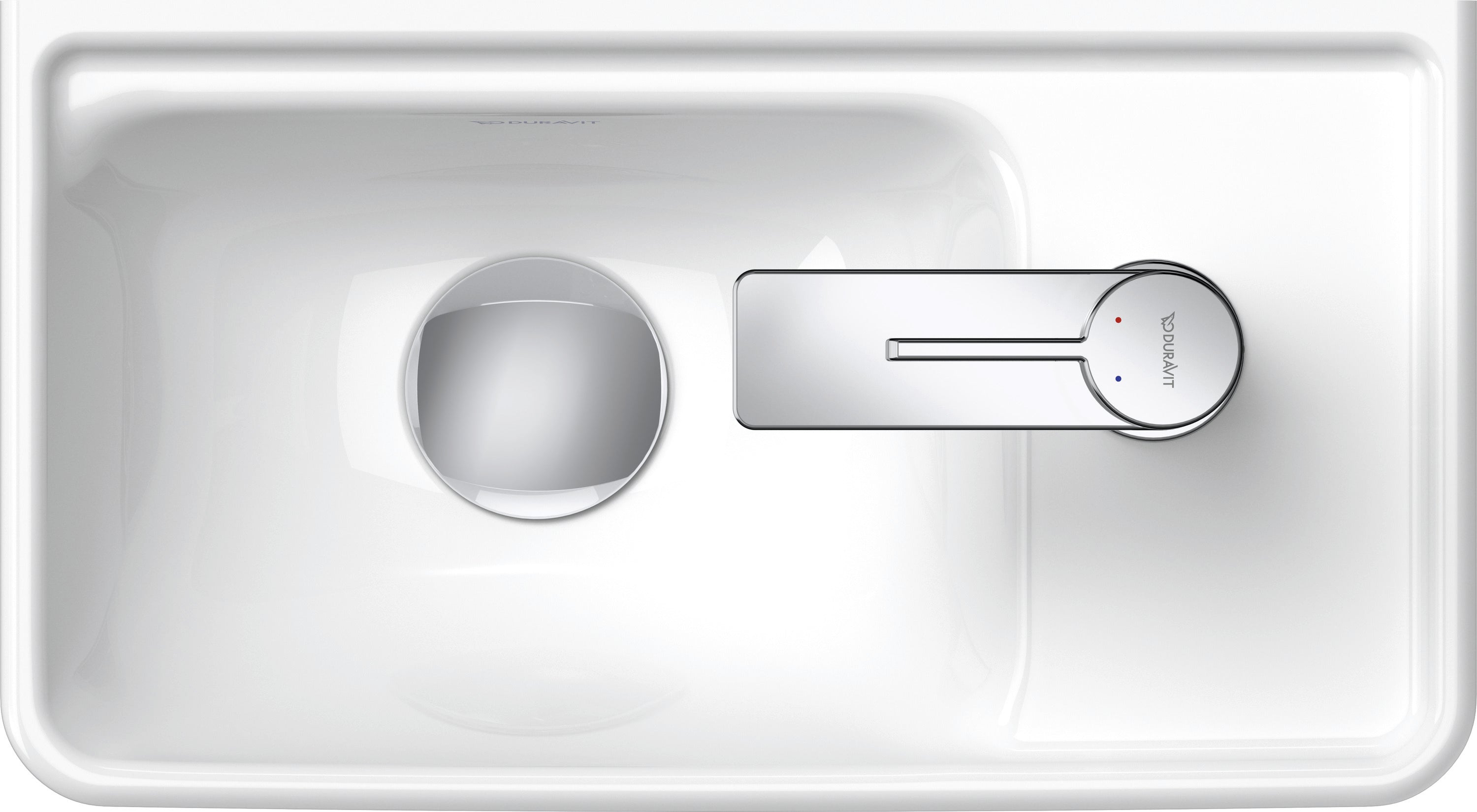 Duravit D-Neo håndvask 400x220mm hanehul i højre side u/ overløb
