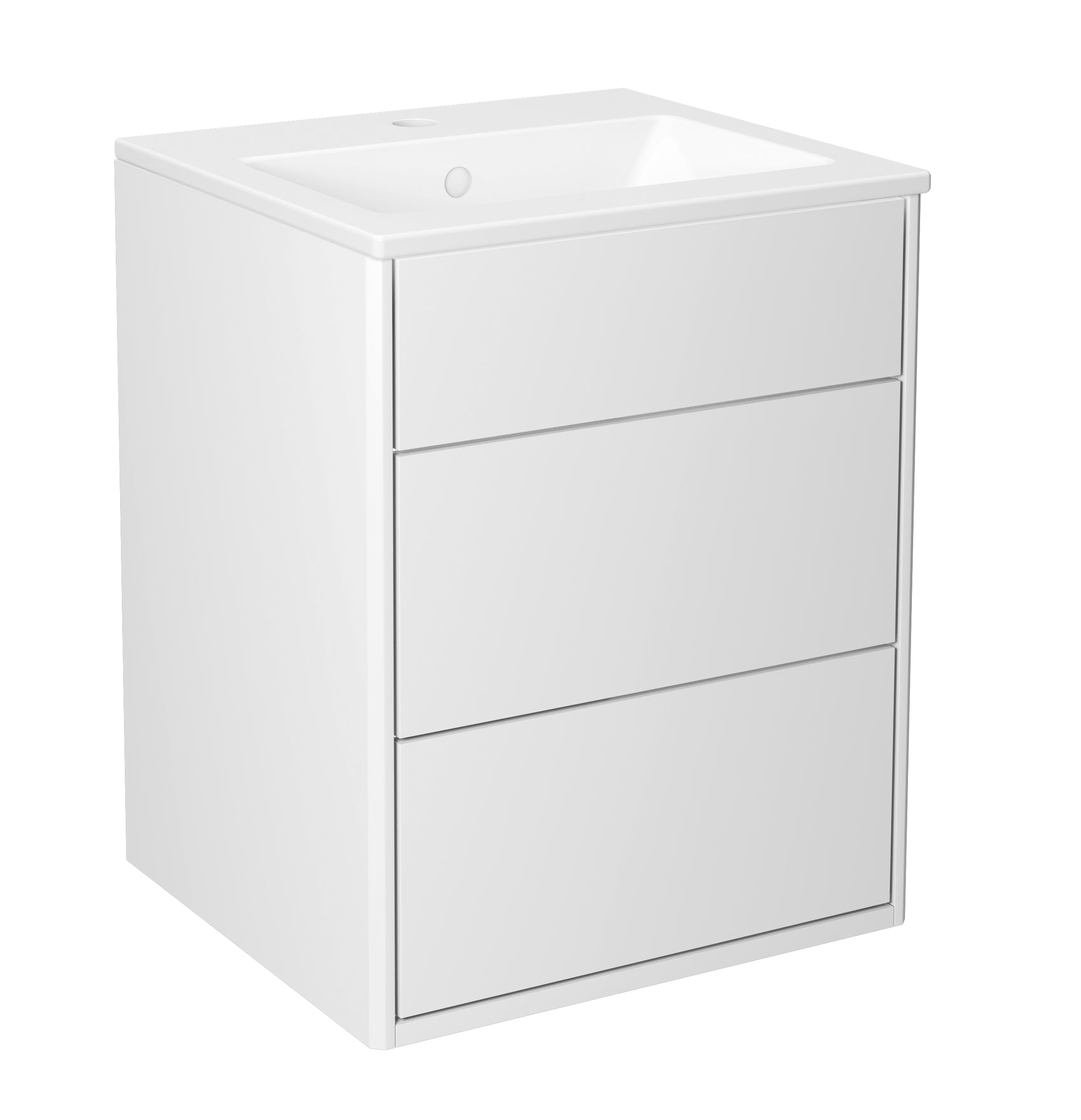 Gustavsberg Graphic møbelsæt 45 cm med 2 skuffer hvid, vask 1 hanehul