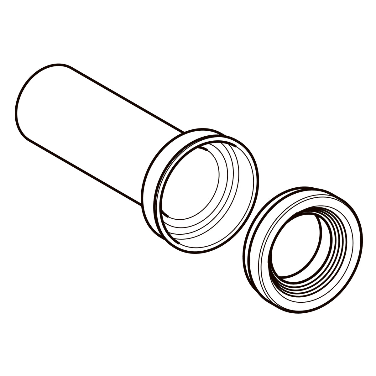 GEBERIT afløbstilslutning 90mm t/gulvmodel plast PP/EPDM