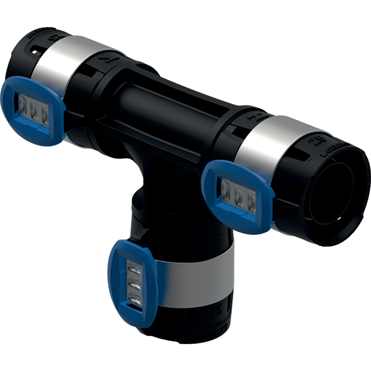 FLOWFIT tee 20 mm PPSU sort