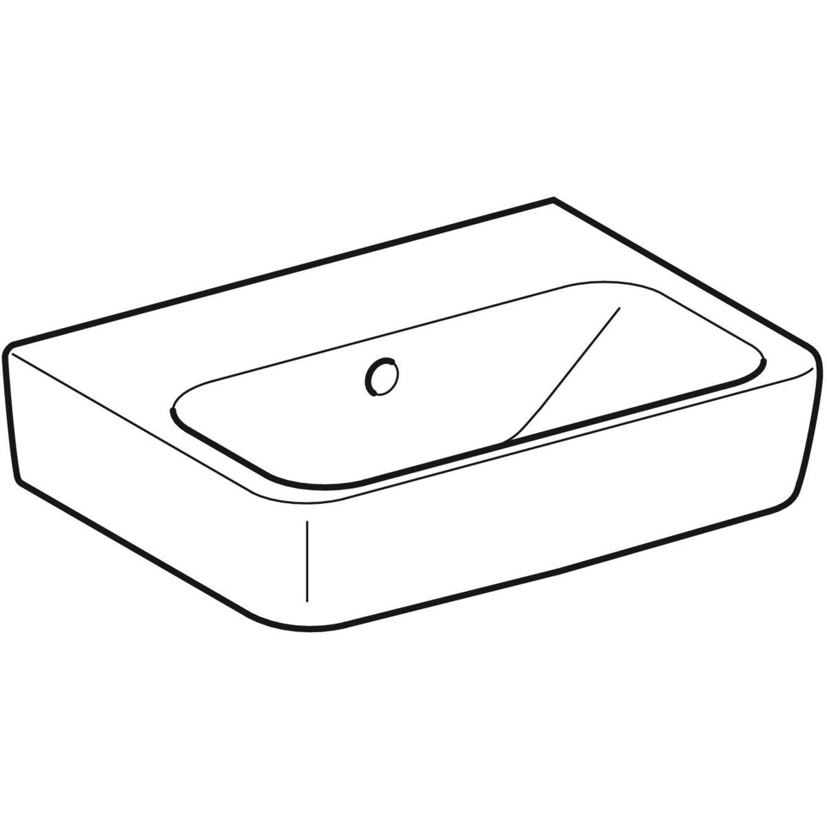 GEBERIT håndvask 450x340x170mm u/hh m/overl porcelæn white