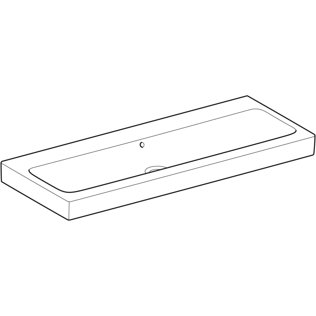 GEBERIT håndvask 1200x485x160mm u/hh m/overl porcelæn white