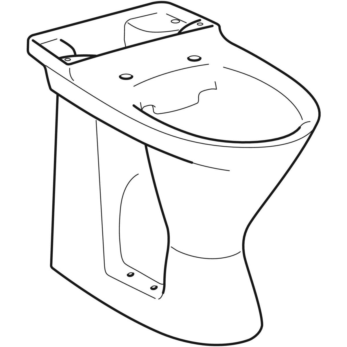 IFÖ toiletskål 650x355x480mm skjult S-lås/høj porcelæn IföClean