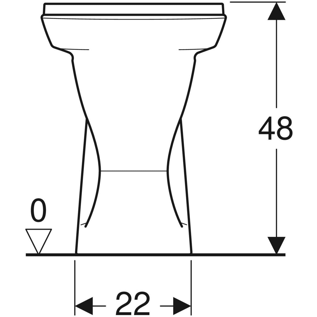 IFÖ toiletskål 650x355x480mm skjult S-lås/høj porcelæn IföClean
