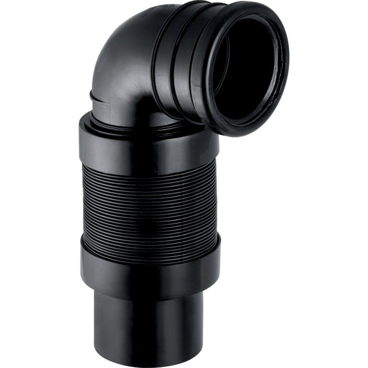 GEBERIT toiletbøjning 90° ø90x255-455mm teleskop t/vægtoilet PE