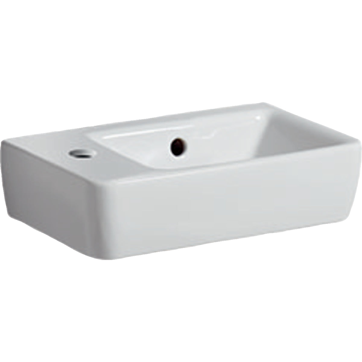 GEBERIT håndvask 400x250x150mm hh tv m/overl t/møbel porcelæn w