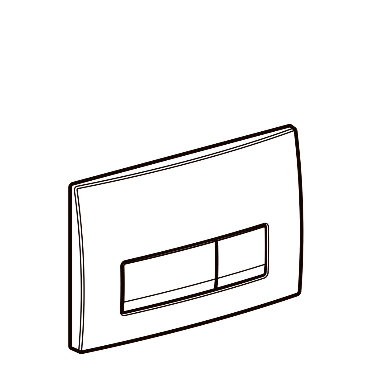 GEBERIT Delta50 2-skyl betjeningsplade krom