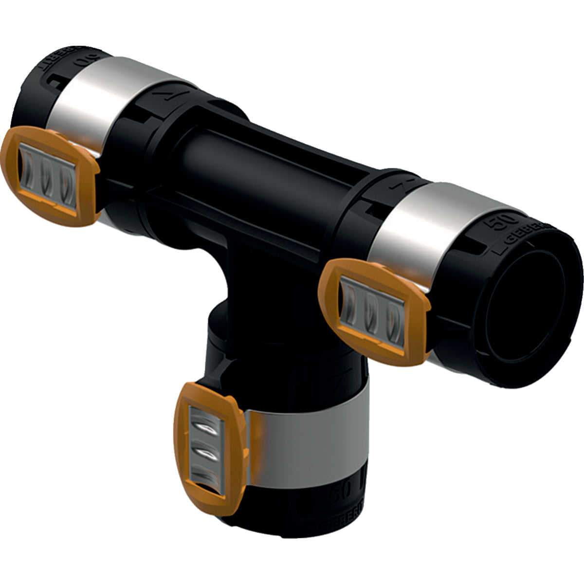 FLOWFIT tee 50 mm PPSU sort