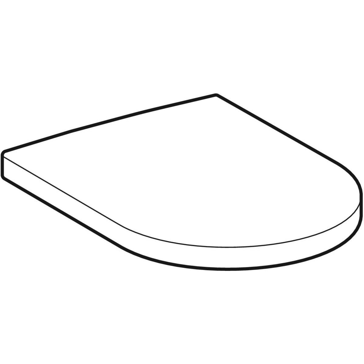 GEBERIT toiletsæde 355x450x45mm softclose m/låg duroplast white