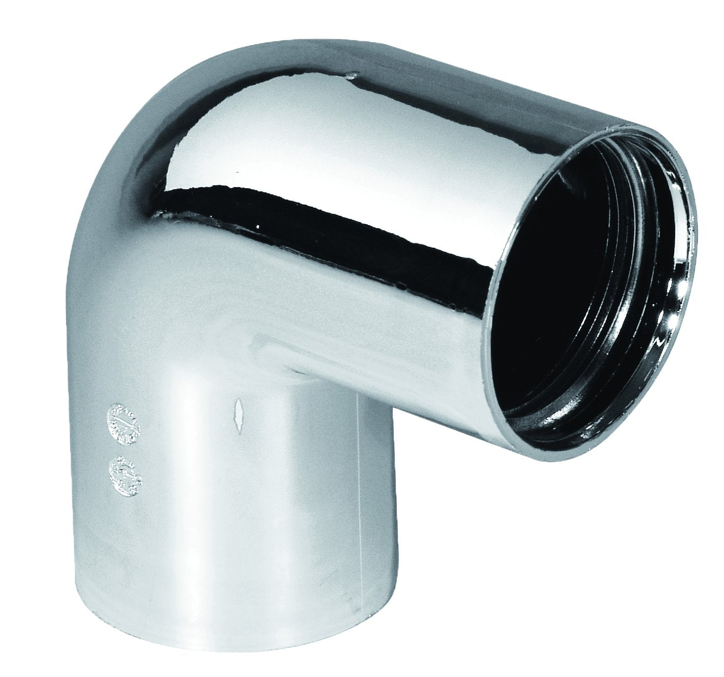 Vinkel 90° forkromet Purus Ø 32 mm indstik PP