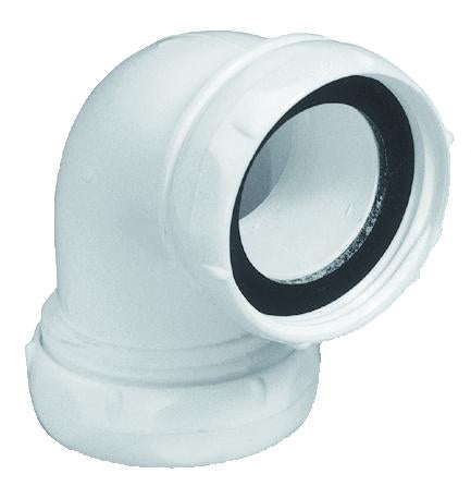 1.1/2" x 40 mm Hvid plast vinkel