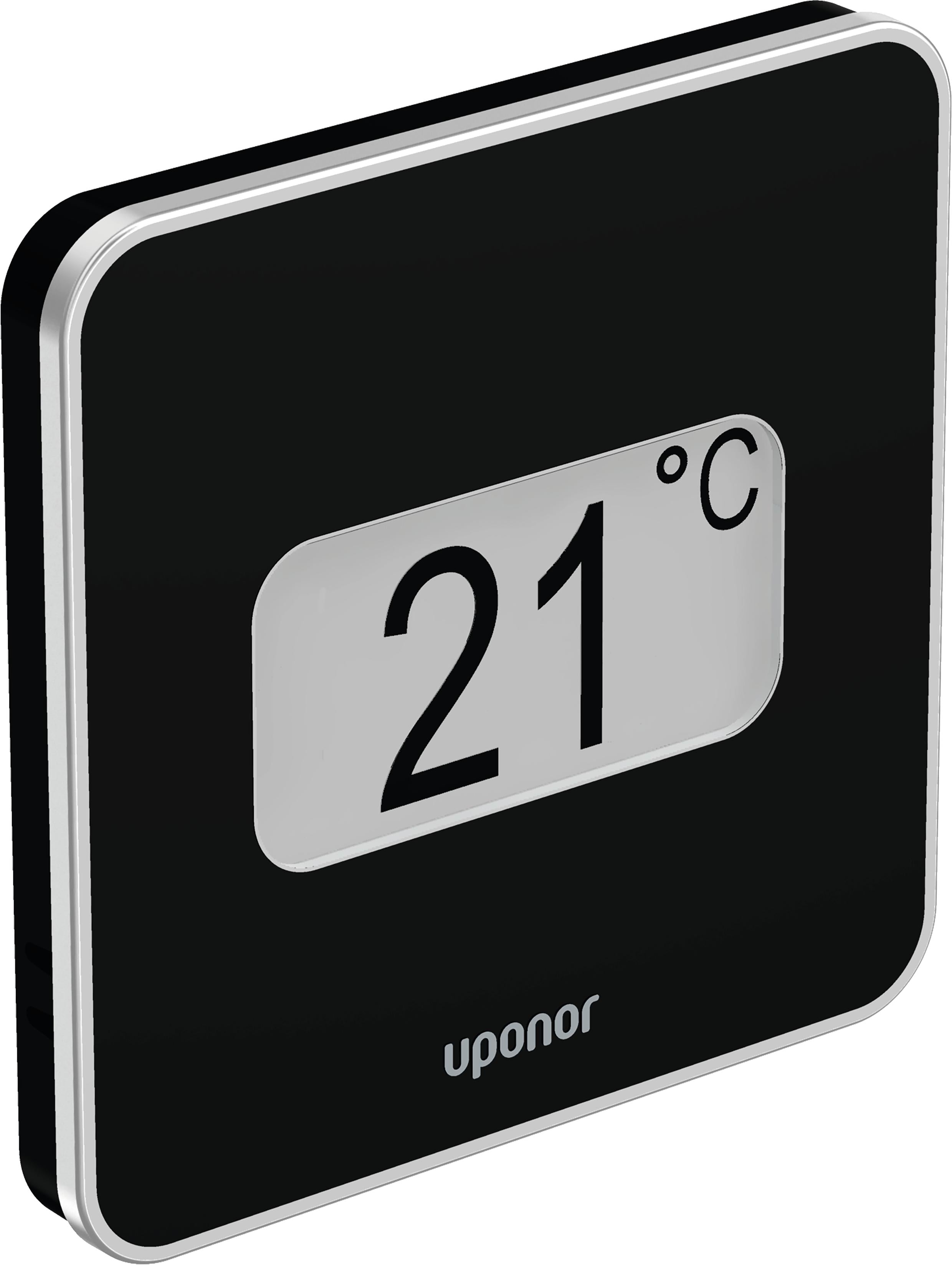 Uponor Smatrix Wave digital STYLE termostat med RH sort T-169 BLACK